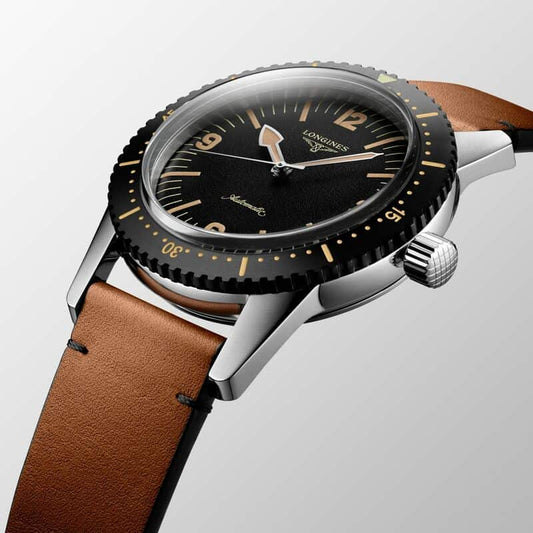 Longines Herenhorloge: Longines Skin Diver Horloge 42 mm Automatisch Staal L2.822.4.56.2
