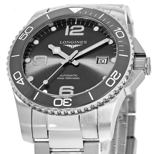 Longines HydroConquest keramisch 41 mm grijs automatisch stalen horloge L3.781.4.76.6