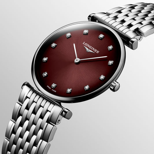 Longines La Grande Classique 29mm Bordeaux quartz stalen horloge L4.512.4.91.6