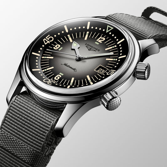 Longines Legend duikhorloge 42 mm grijs automatisch staal L3.774.4.70.2