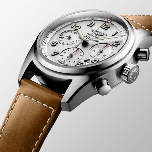 Longines Spirit 42mm Zilver Automatisch Stalen Horloge L3.820.4.73.2