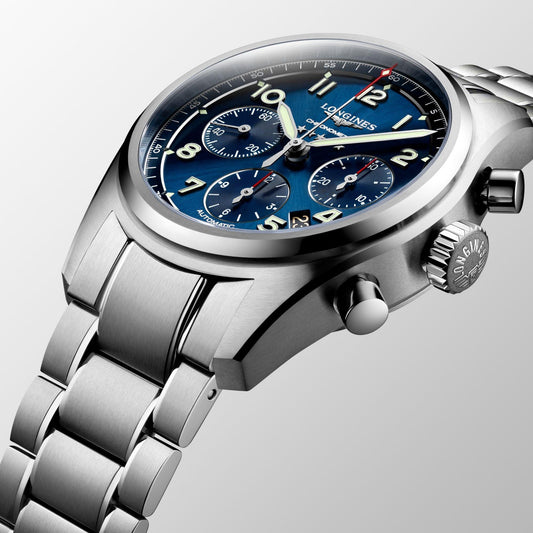 Longines Spirit 42mm Blauw Automatisch Stalen Horloge L3.820.4.93.6