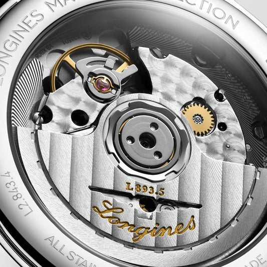 Longines horloge Master Collection 38mm antraciet automatisch staal L2.843.4.63.2