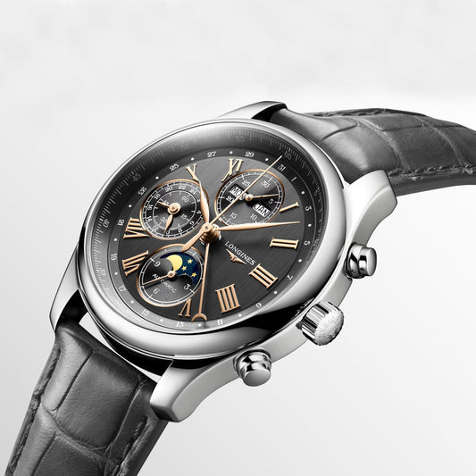 Longines Master Collection 42mm Antraciet Automatisch Stalen Horloge L2.773.4.61.2