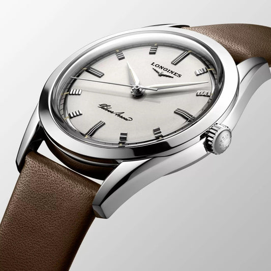 Longines horloge Silver Arrow 38,5mm zilver automatisch staal L2.834.4.72.2