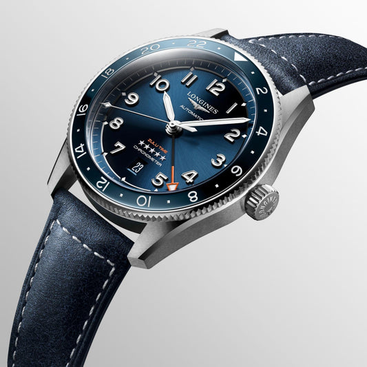 Longines Spirit Zulu Time 42mm Blauw Automatisch Stalen Horloge L3.812.4.93.2