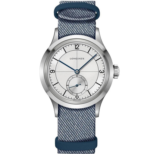 Longines horloge The Longines Heritage Classic 38.5mm zilver staal automatisch L2.828.4.73.0