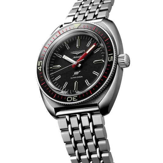 Longines Ultra-Chron Box Edition 43mm Zwart Automatisch Stalen Horloge L2.836.4.52.9