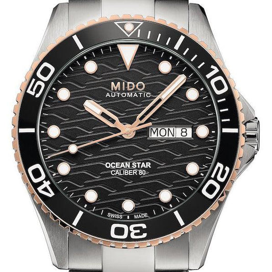 Mido horloge Mido Ocean Star caliber 80 42mm zwart automatisch staal M042.430.21.051.00
