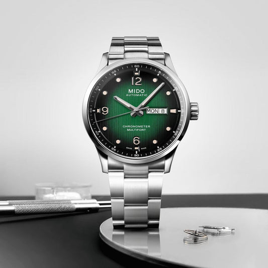 Mido Multifort M Chronometer COSC 42mm Groen Automatisch Stalen Horloge M038.431.11.097.00