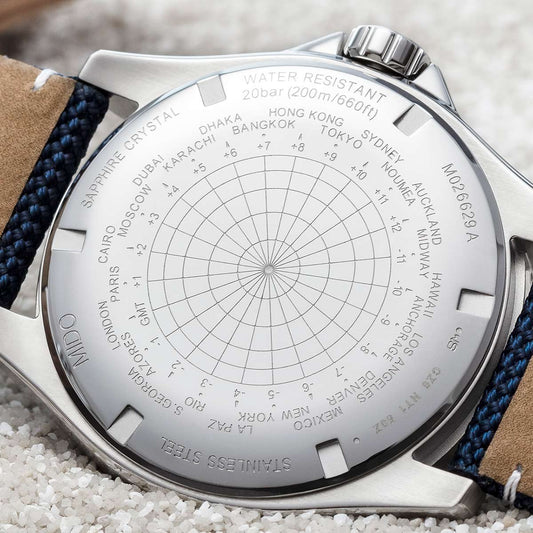 Mido Ocean Star Captain GMT 44mm Zwart Automatisch Stalen Horloge M026.629.11.051.01