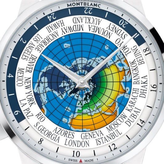 Montblanc horloge Heritage Spirit Orbis Terratum Latino Unicef limited edition automatisch staal 116533