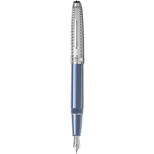 Montblanc Meisterstück Glacier Doué vulpen blauwe punt M 129403