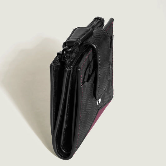 Montblanc portemonnee 6 vakken mini Extreme 3.0 zwart/cassis 199416
