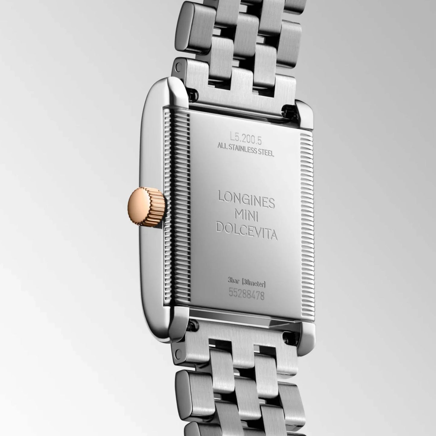 Longines horloge Mini Dolcevita 21.50x29.00mm zilver quartz 18kt goud staal L5.200.5.71.7