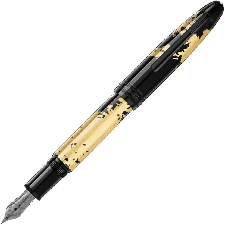Montblanc vulpen Meisterstück Solitaire Calligraphy bladgoud punt M 119688