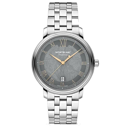 Montblanc Tradition Automatic Date 40mm Grijs Automatisch Stalen Horloge 132433