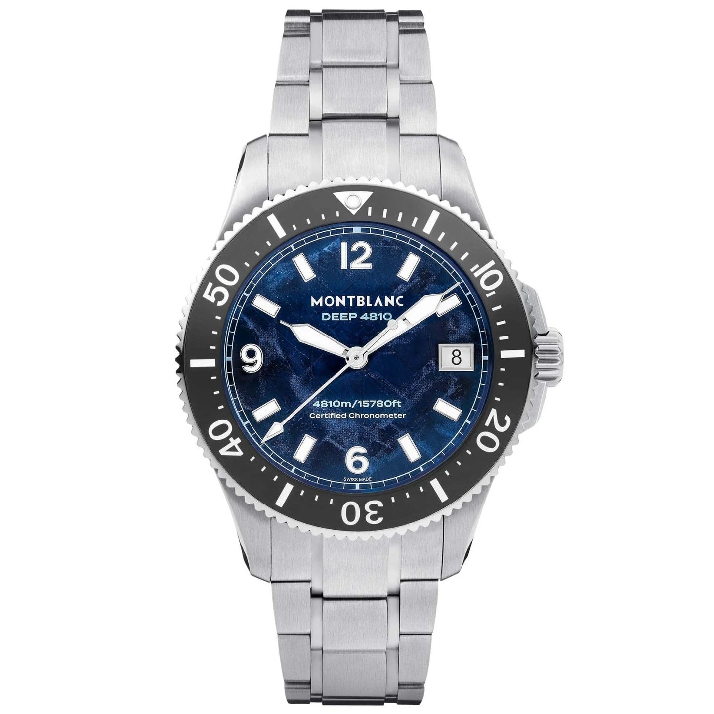Montblanc Iced Sea 0 Oxygen Deep 4810 43mm Blauw Automatisch Titanium Horloge 135634
