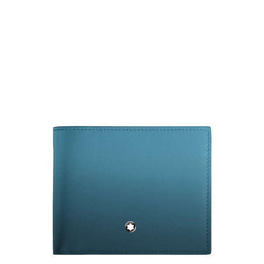 Montblanc portemonnee 6 vakken Meisterstück blauw fumé verlopend 199266