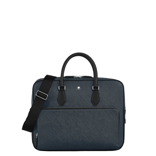 Montblanc medium documententas maatwerk tweed blauw 220332