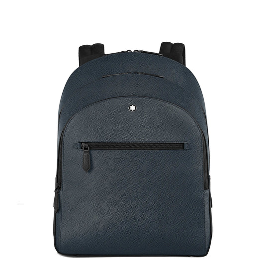 Montblanc Sartorial Tweed Medium Rugzak met 3 Vakken Blauw 220335