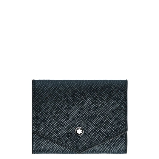 Montblanc muntportemonnee maatwerk tweed blauw 220348