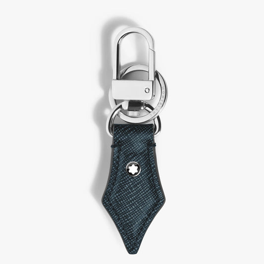 Montblanc sleutelhanger met blauwe tweed penpunt 220358