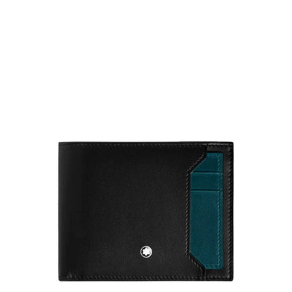 Montblanc portemonnee 6 vakken met afneembare kaarthouder Soft blauw legion 198745