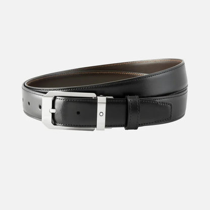 Montblanc omkeerbare riem van zwart/bruin leer 30 mm 116579