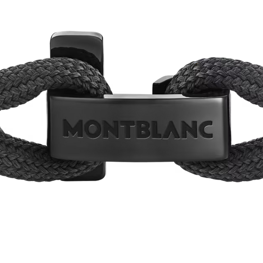 Montblanc armband met zwarte T-sluiting, maat M 130861 63
