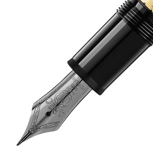 Montblanc vulpen Meisterstück Solitaire Calligraphy bladgoud punt M 119688