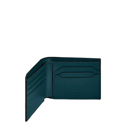 Montblanc portemonnee 6 vakken met afneembare kaarthouder Soft blauw legion 198745