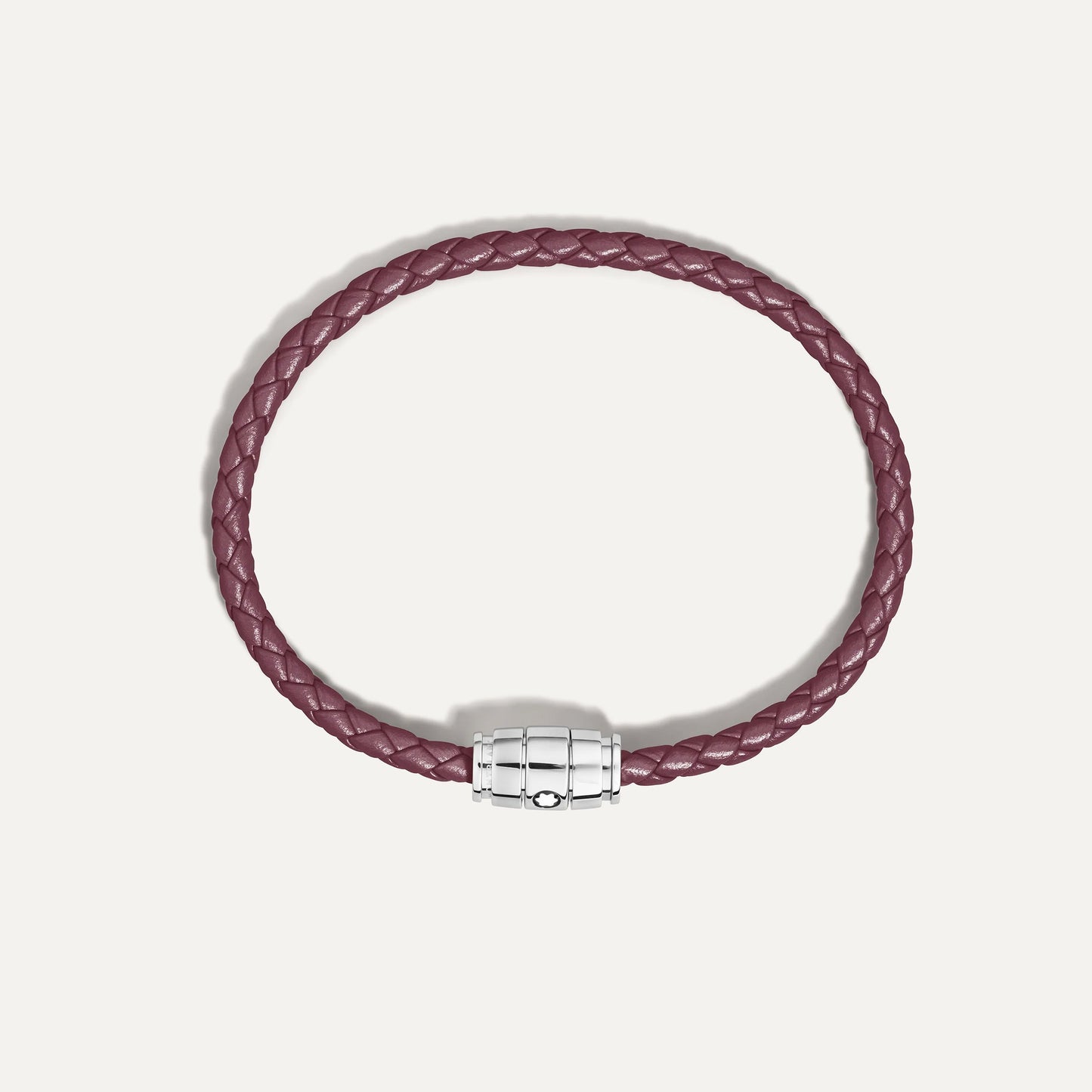 Montblanc armband van staal met 3 ringen en leer Meisterstück Cassis maat L 13431368