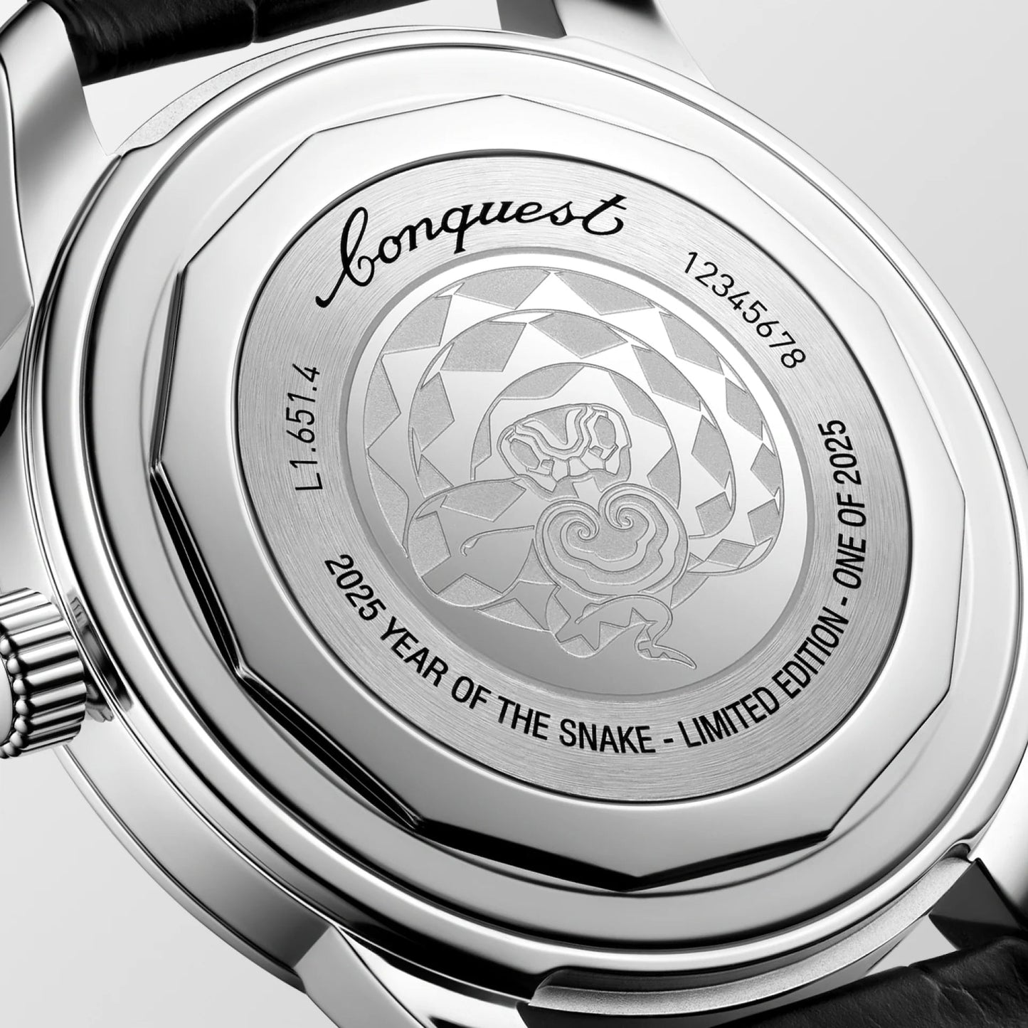 Longines horloge Conquest Heritage Year of the Snake Edition 40mm rood automatisch staal L1.651.4.09.2
