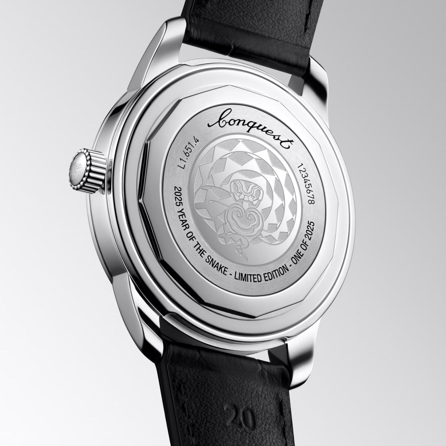 Longines horloge Conquest Heritage Year of the Snake Edition 40mm rood automatisch staal L1.651.4.09.2