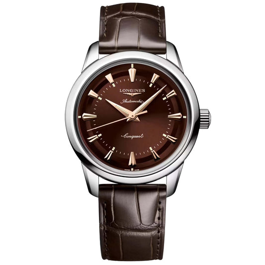 Longines Heritage 38mm Automatisch Horloge van Bruin Staal L1.649.4.62.2