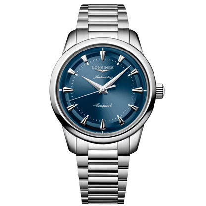 Longines Heritage 40mm automatisch horloge van blauw staal L1.650.4.92.6