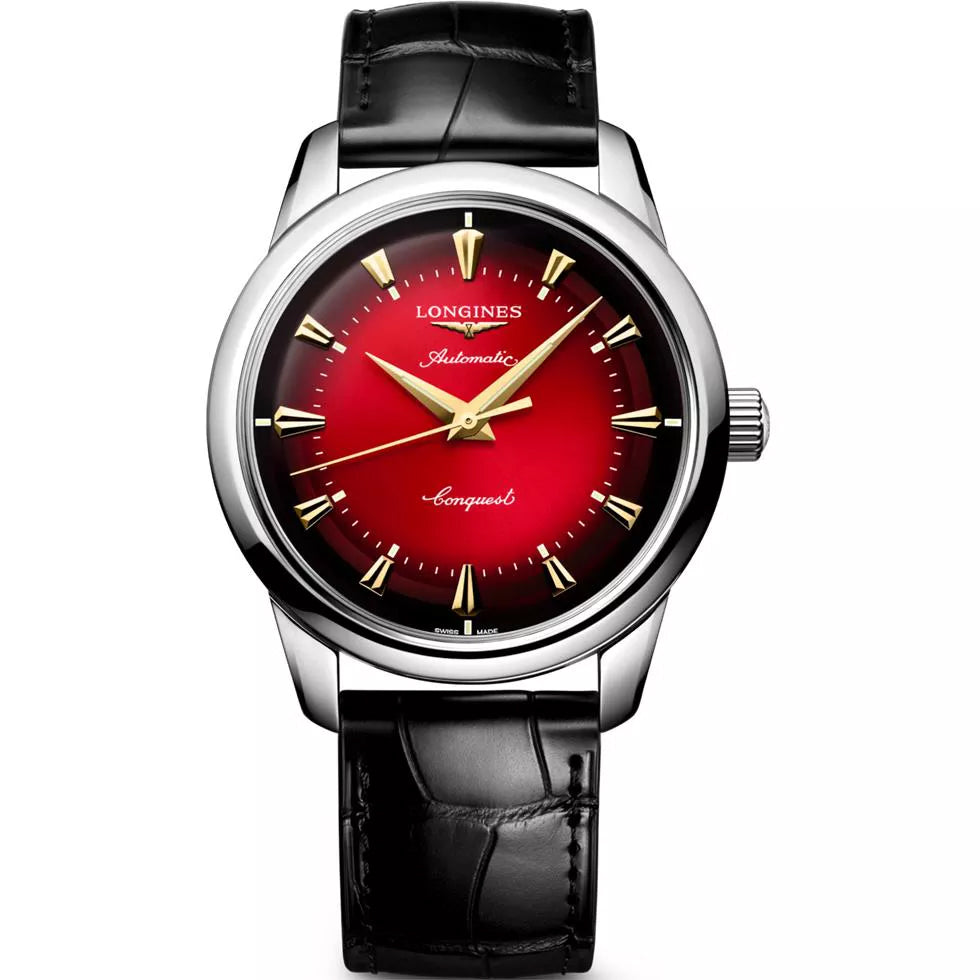 Longines horloge Conquest Heritage Year of the Snake Edition 40mm rood automatisch staal L1.651.4.09.2