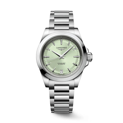 Longines horloge Conquest 34mm groen automatisch staal L3.430.4.02.6