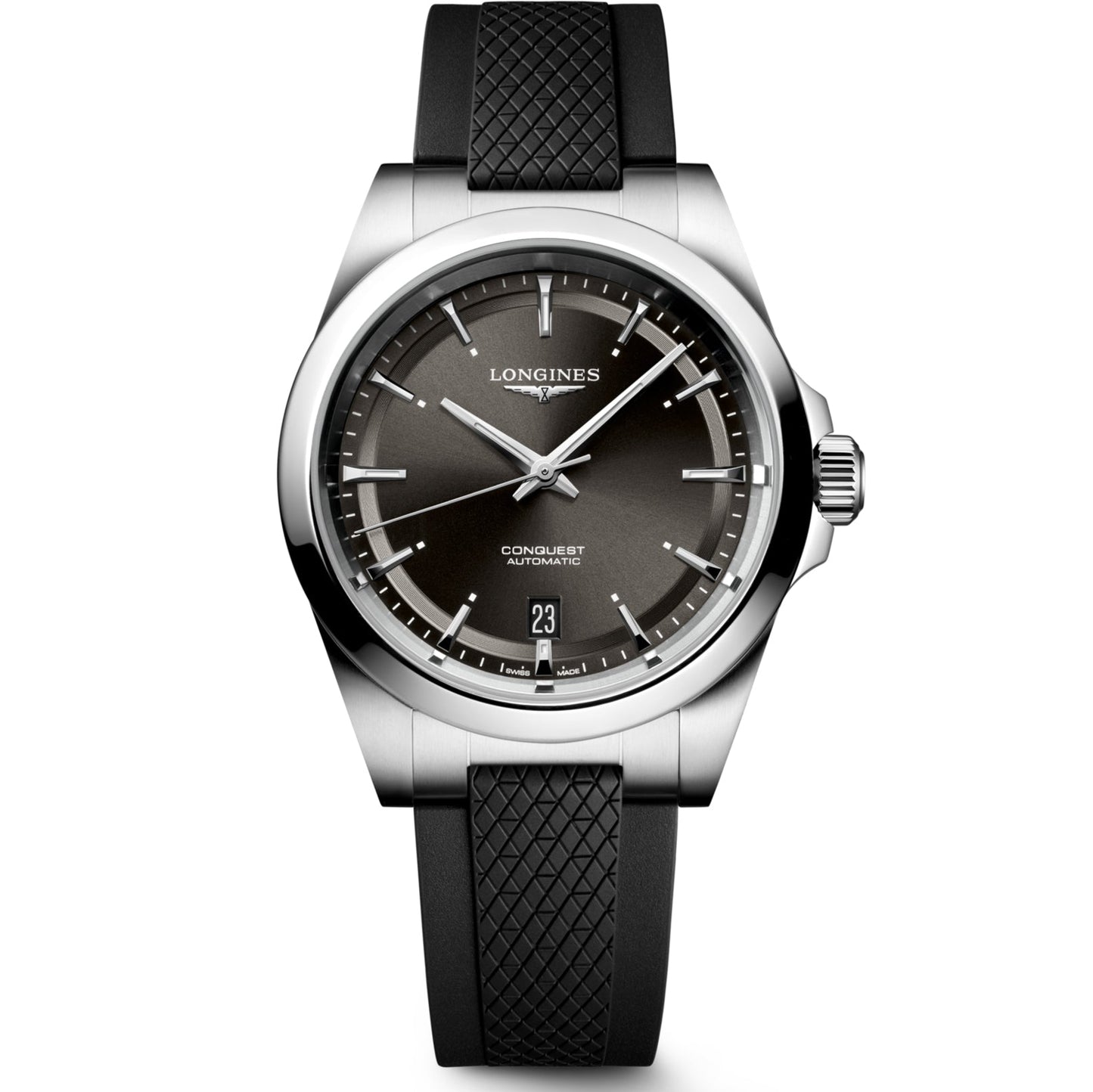 Longines horloge Conquest 38mm zwart automatisch staal L3.720.4.52.9