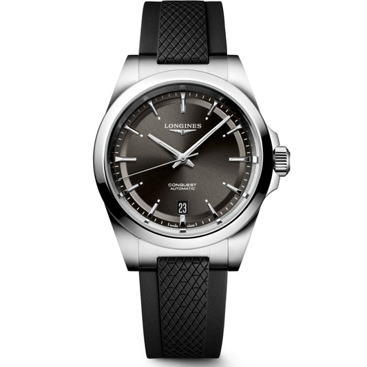 Longines horloge Conquest 38mm zwart automatisch staal L3.720.4.52.9