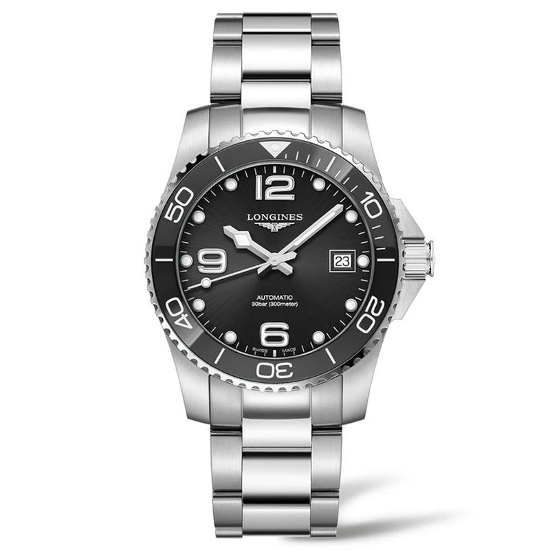 Longines horloge Hydroconquest 39mm zwart automatisch staal