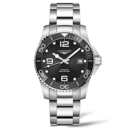 Longines horloge Hydroconquest 39mm zwart automatisch staal