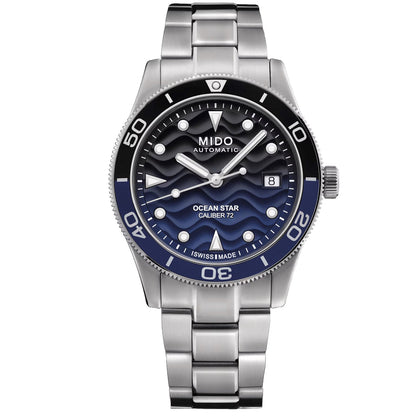 Mido Ocean Star 39mm Blauw Automatisch Stalen Horloge M026.907.11.041.00