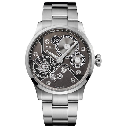 Mido horloge Multifort Mechanical Limited Edition 999 stuks 44mm antraciet handopwinding staal M038.605.11.060.00
