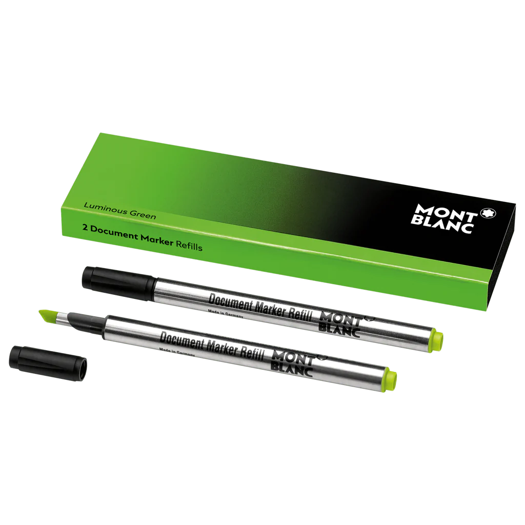 Montblanc 2 navullingen voor markeerstift Luminous Green documentmarker 128253