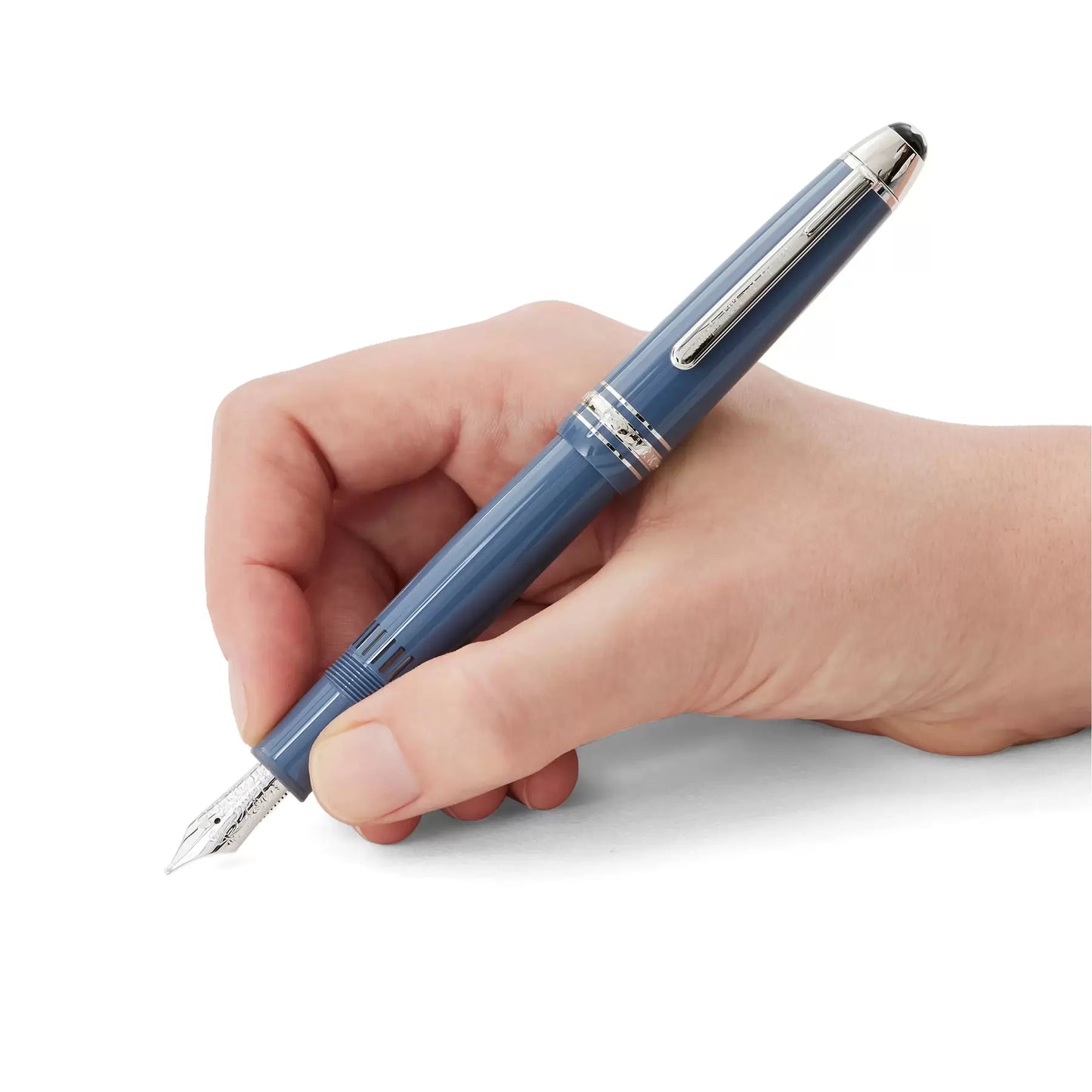 Montblanc vulpen Meisterstück Glacier LeGrand blauw punt M 129393