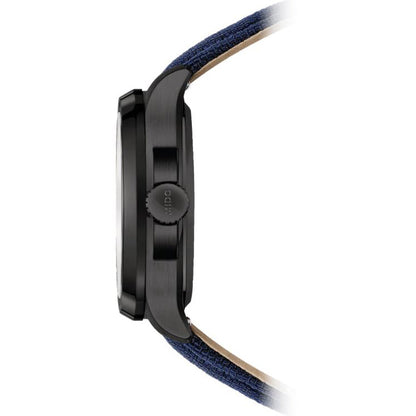 Mido Multifort TV Big Date 39x40mm blauw automatisch horloge van staal met zwarte PVD-afwerking M049.526.37.041.00
