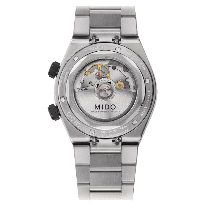 Mido horloge Multifort 8 Two Crowns 38,4 x 40mm zwart automatisch staal M047.507.11.051.00