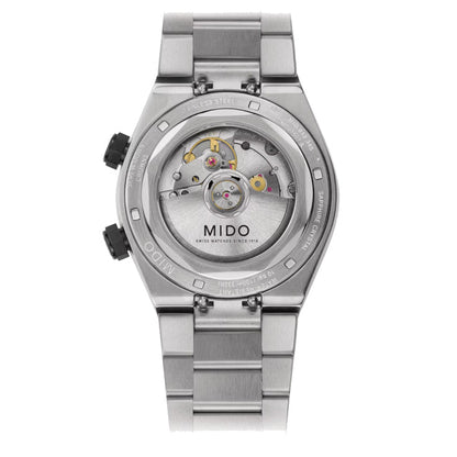 Mido horloge Multifort 8 Two Crowns 38,4 x 40mm zwart automatisch staal M047.507.11.051.00